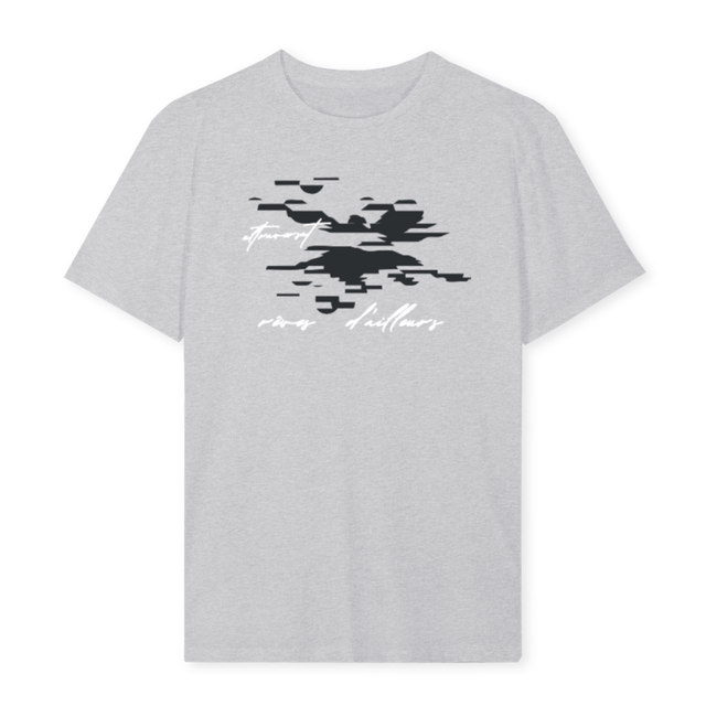 REVES DAILLEURS DEUX Light Grey Marl Regular Tee.