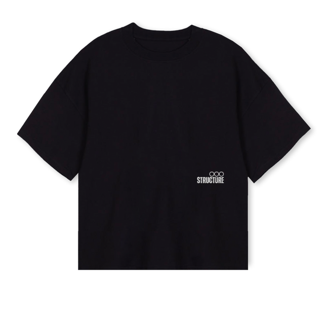 ESSENTIAL Black Oversized Boxy Tee.