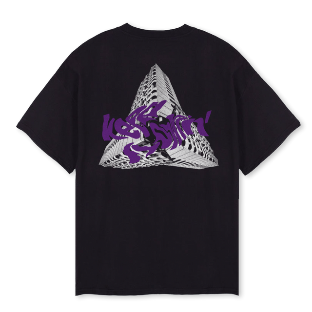 MANHATTAN Black Oversized Tee.