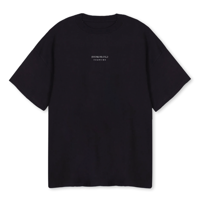 FOURSIDE Black Oversized Tee.
