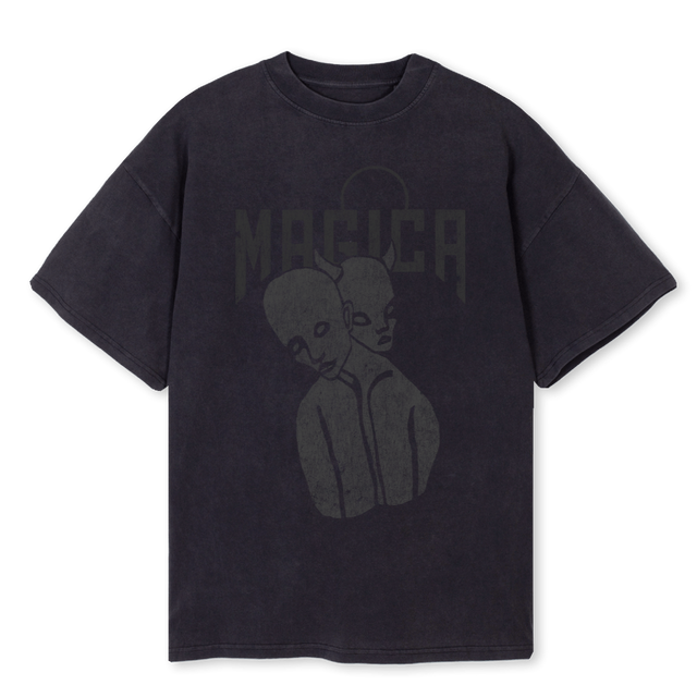GEM Vintage Black Oversized Tee.