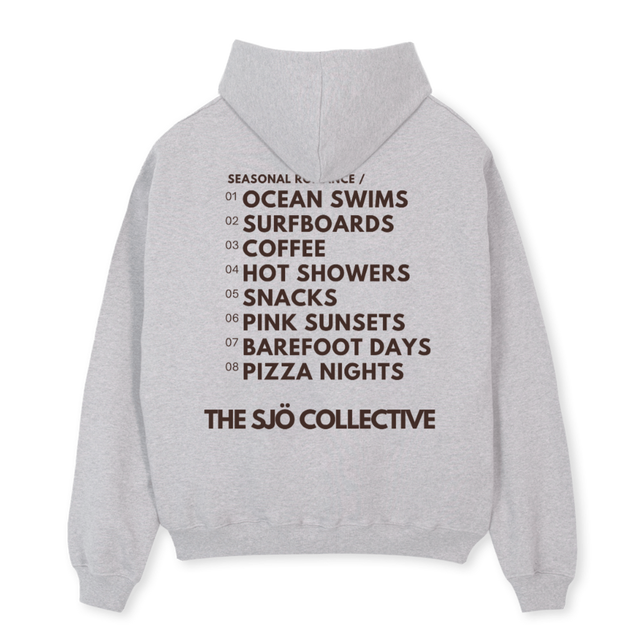 JAMEBROWN Light Grey Marl Oversized Hoodie.