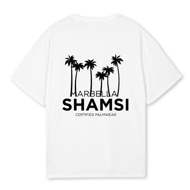 SAMPLEPALMS White Oversized Tee.