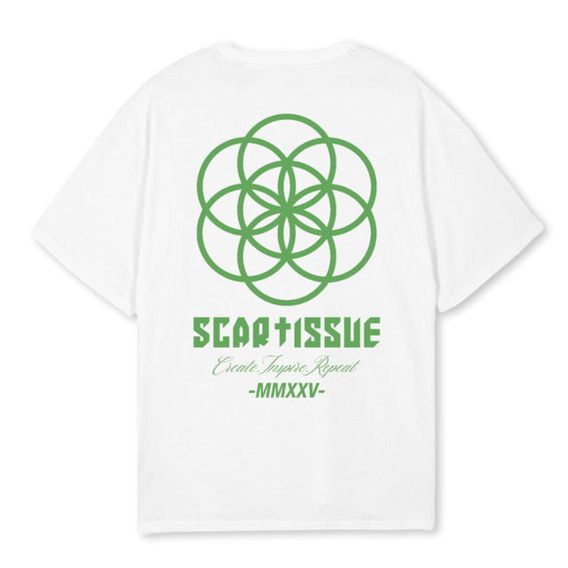 SCARTISSUE EGREEN OS White Oversized Tee.