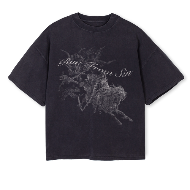 RFSSAMPLE Vintage Black Oversized Boxy Tee.