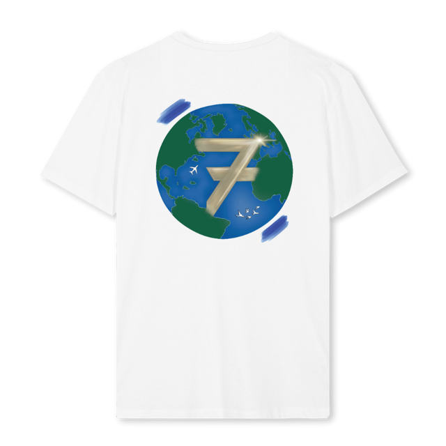 GLOBELOGO White Regular Tee.