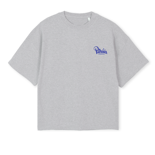 STRONGRAY Light Grey Marl Oversized Boxy Tee.