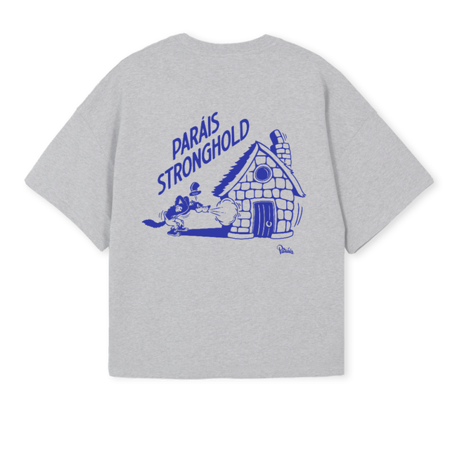 STRONGRAY Light Grey Marl Oversized Boxy Tee.