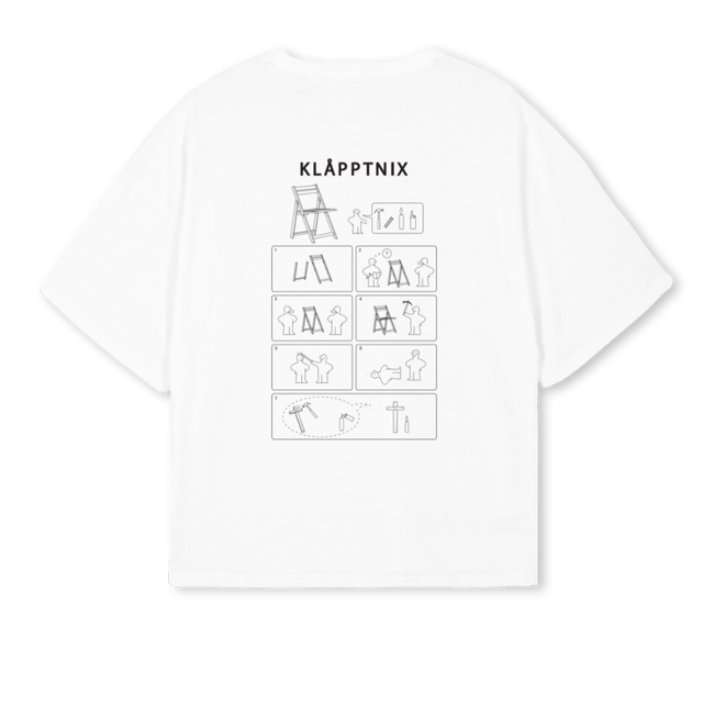 KLAPPTNIX White Oversized Boxy Tee.