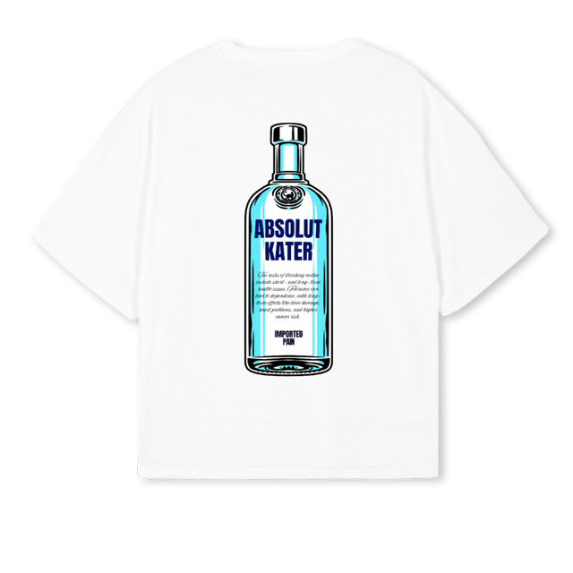 KATER White Oversized Boxy Tee.