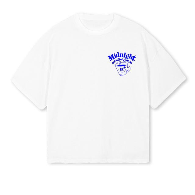MCCCLUBWHITE White Oversized Boxy Tee.