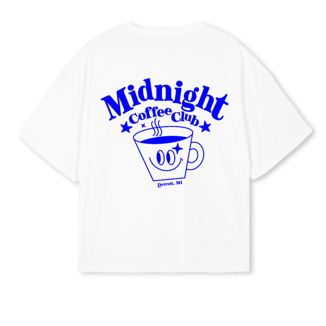 MCCCLUBWHITE White Oversized Boxy Tee.