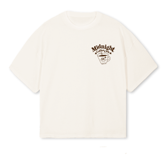 MCCBROWNCUP Vintage White Oversized Boxy Tee.
