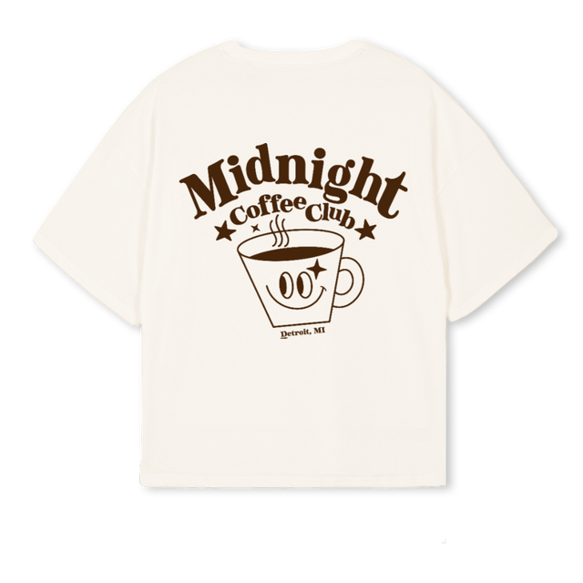 MCCBROWNCUP Vintage White Oversized Boxy Tee.