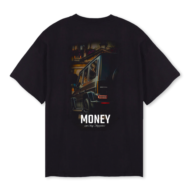 MONEG Black Oversized Tee.