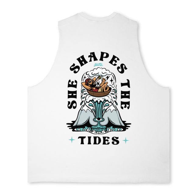 THE TIDES VEST Bright white Oversized Vest.