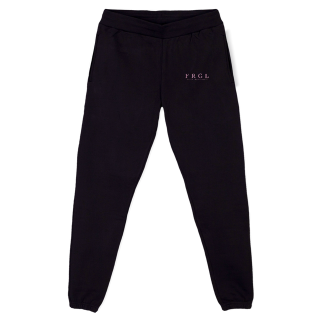 FRGL PANT Black Relaxed Sweatpants.