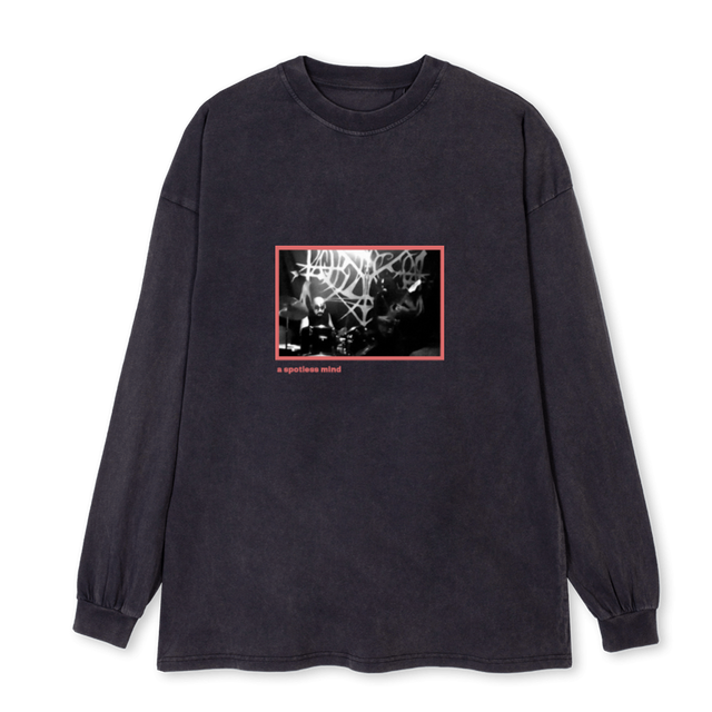 BLACKMETALLS Vintage Black Oversized LS Tee.