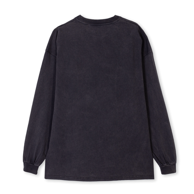 BLACKMETALLS Vintage Black Oversized LS Tee.
