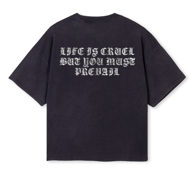 SKULLMODEL Vintage Black Oversized Boxy Tee.