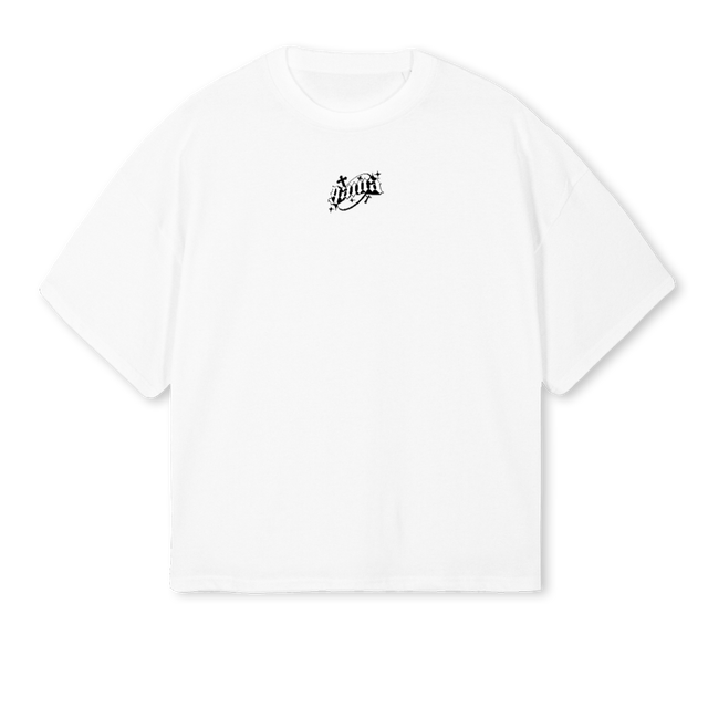 GAMATEE White Oversized Boxy Tee.