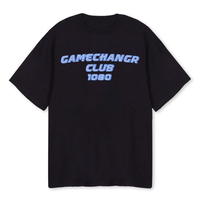 BABYBLUETEE Black Oversized Tee.