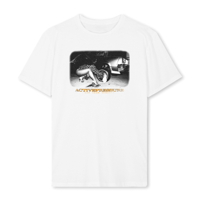 CARWASHTEE White Regular Tee.