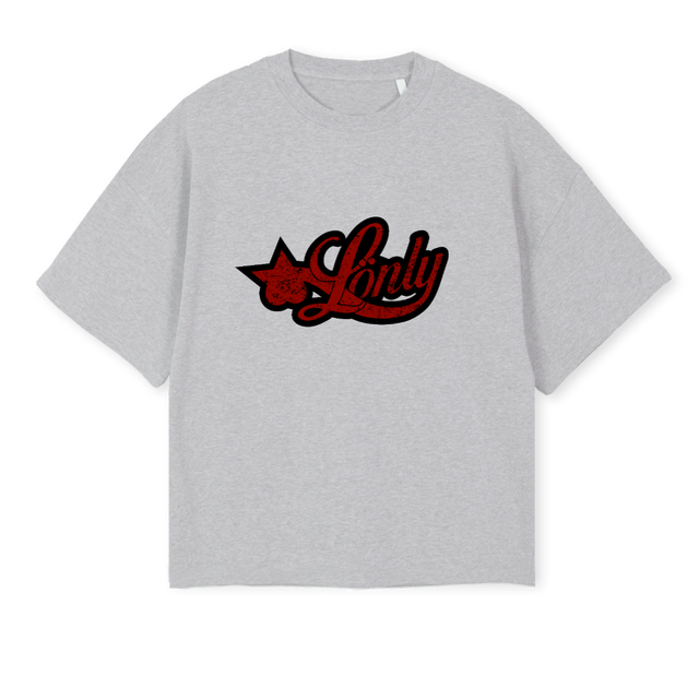 BLOOD GRIS Light Grey Marl Oversized Boxy Tee.