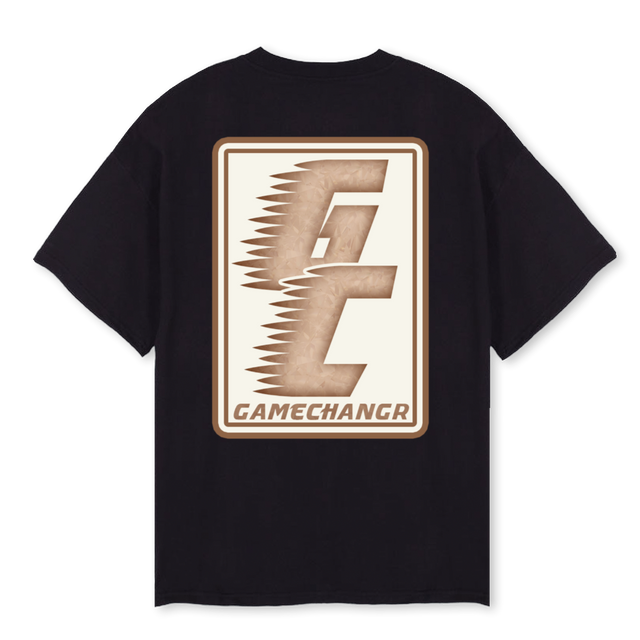 BROWNGC Black Oversized Tee.
