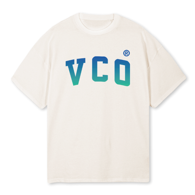VCOGRADIENT Vintage White Oversized Tee.