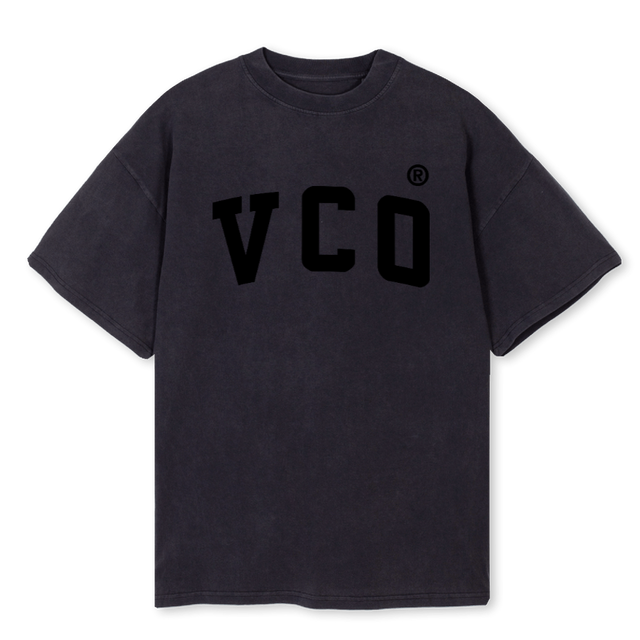 VCODOUBLEBLACK Vintage Black Oversized Tee.