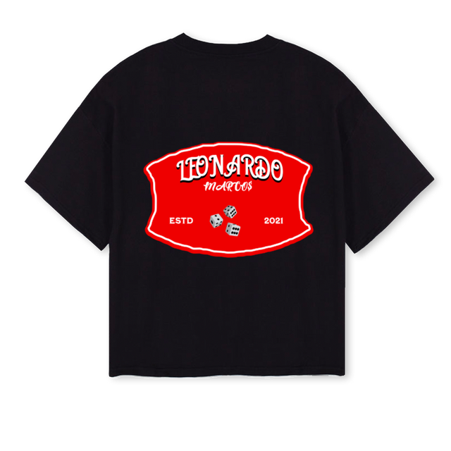 CROPPEDTSHIRTMLB Black Oversized Boxy Tee.