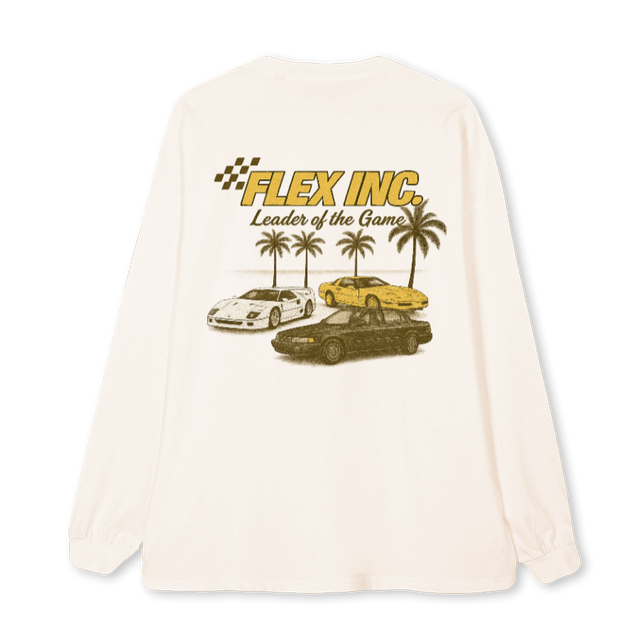 CARS Vintage White Oversized LS Tee.