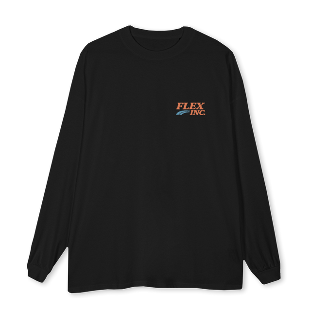 RACESTIPE_B Black Oversized LS Tee.