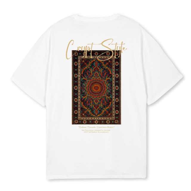 CRYPT CARPET DROP White Oversized Tee.