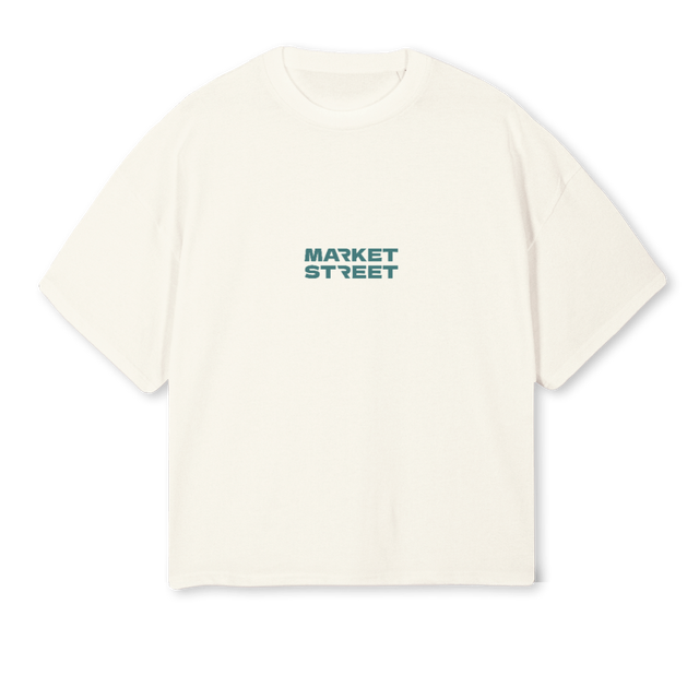 INTERSECTION COLL Cream Oversized Boxy Tee.