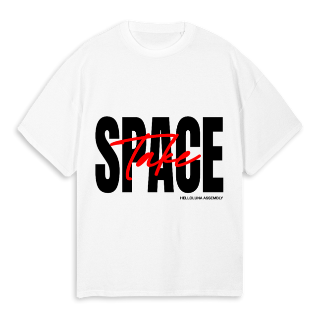 TAKESPACE White Oversized Tee.