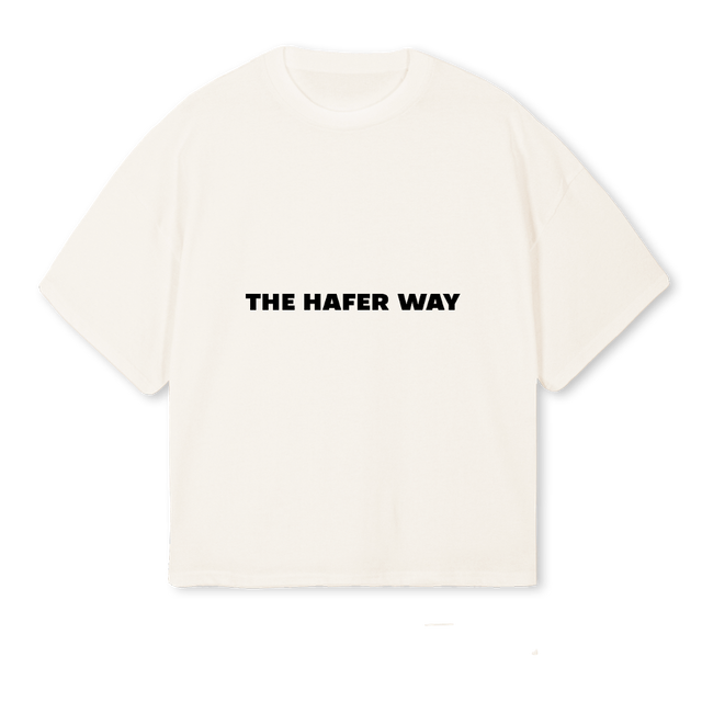 HAFEREYSHIRT Vintage White Oversized Boxy Tee.