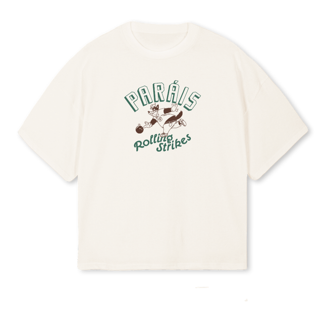PWOLFTONE Vintage White Oversized Boxy Tee.