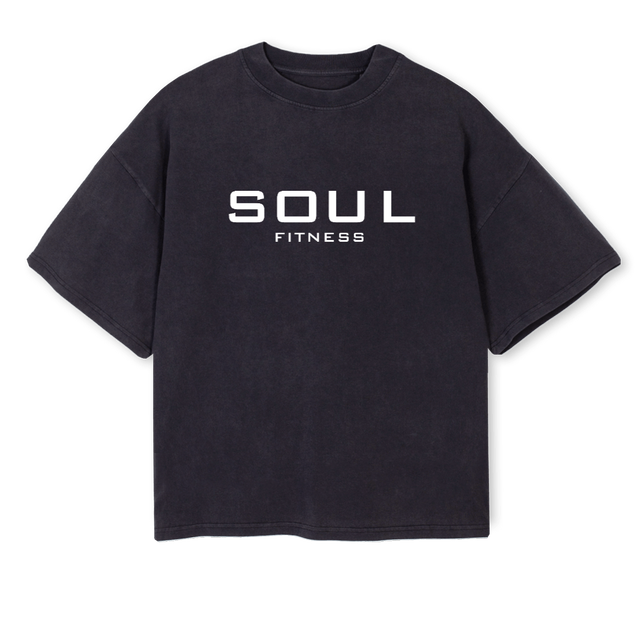 SFSA Vintage Black Oversized Boxy Tee.
