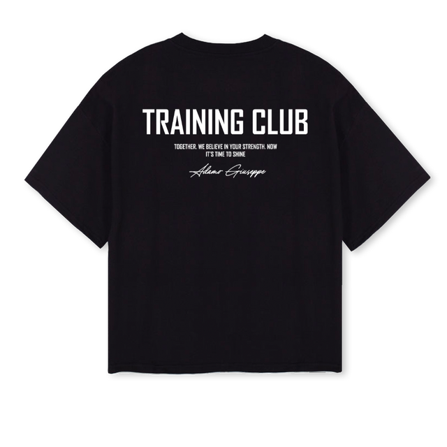AGGYMT Black Oversized Boxy Tee.