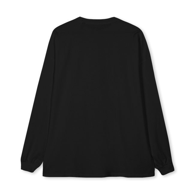 WOLFLS Black Oversized LS Tee.