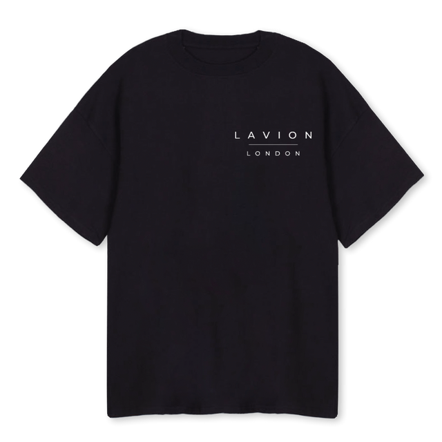 OGBLKWHTFRNTBK Black Oversized Tee.