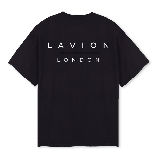 OGBLKWHTFRNTBK Black Oversized Tee.