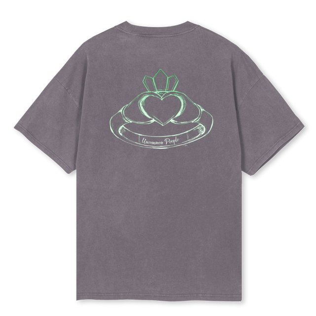 CLADDAGH Pigment Grey Oversized Tee.