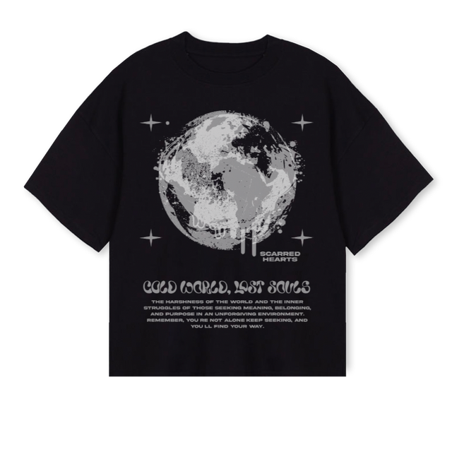 CWLSBLK Black Oversized Boxy Tee.