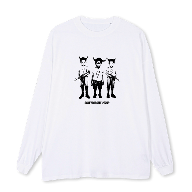 PIEW White Oversized LS Tee.