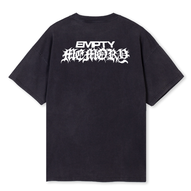FRACTUREDTEE Vintage Black Oversized Tee.