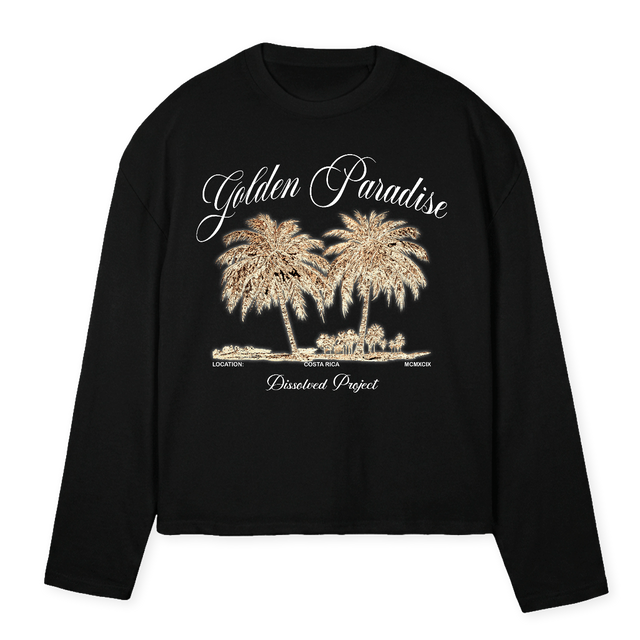 GLDPRDS Black Oversized Boxy LS Tee.