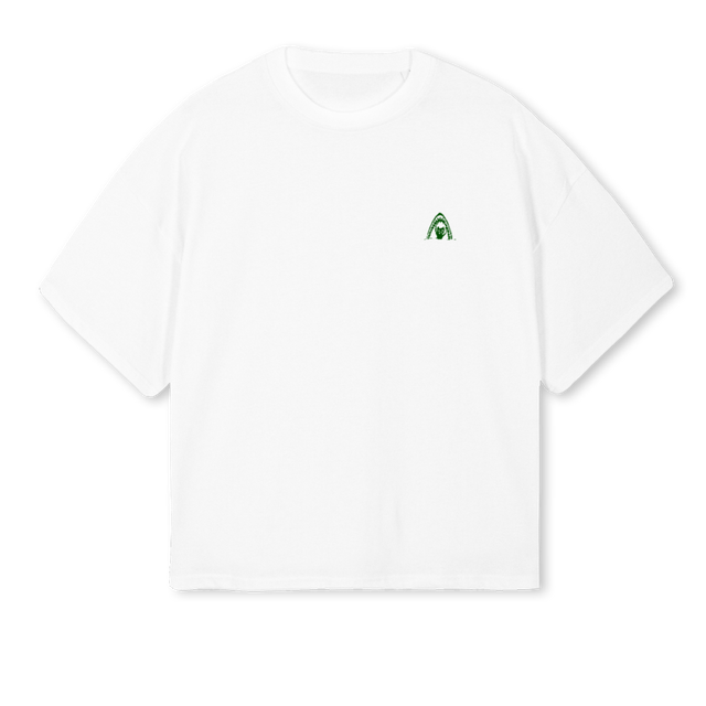 CATSHARKBOX White Oversized Boxy Tee.